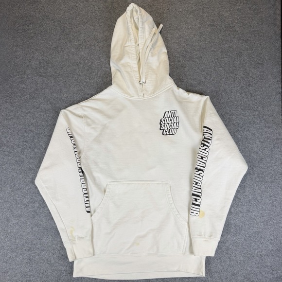 Anti Social Social Club Other - Anti Social Social Club ASSC Block White Hoodie Sweatshirt Mens Small S